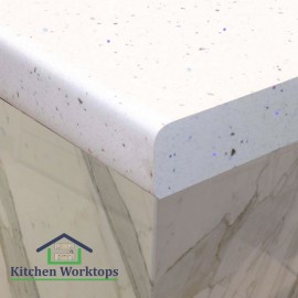 White Sparkle Kitchen  Worktop  40mm x 2000mm x 600
