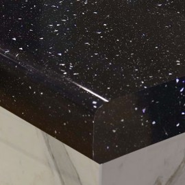 Black Andromeda Kitchen Worktop 40mm x 2000mm x 600
